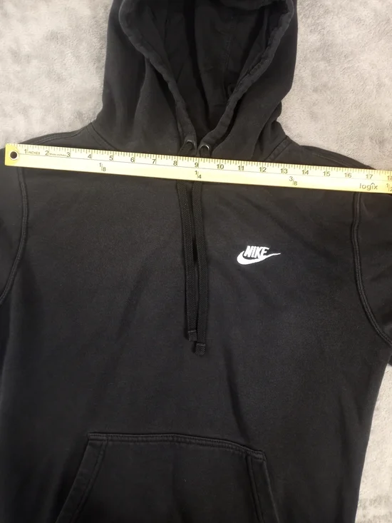 Nike Men's Black Hoodie Sweatshirt Size Small Swoosh Logo - Picture 6 of 9